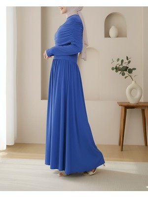 Modamorfo Pile Detaylı Uzun Sandy Elbise -Saks