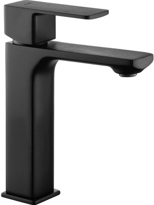 Adell Bloc Lavabo Bataryası -Mat Siyah Krom