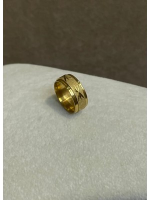 Biju Yılmaz Çelik Gold 6'lı Yüzük - 25YZK16