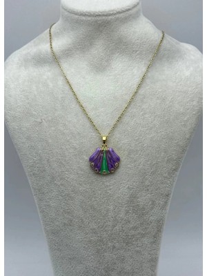 Biju Yılmaz Çelik Gold Deniz Kabuğu Kolye - 25-CTR347