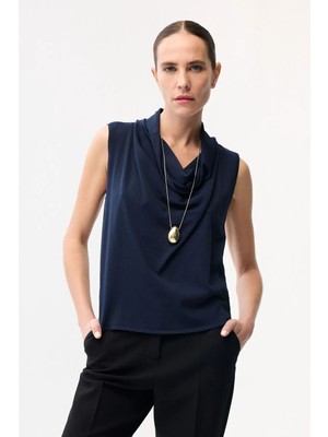 Adl Kolsuz Triko Bluz Lacivert 11546415000