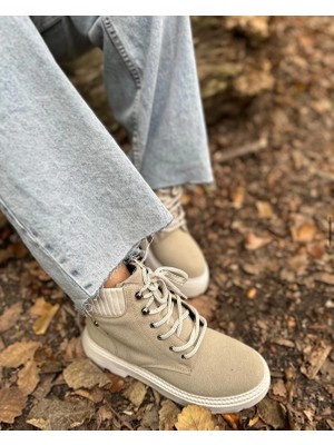 Akça Shoes Bej Mat Süet Postal