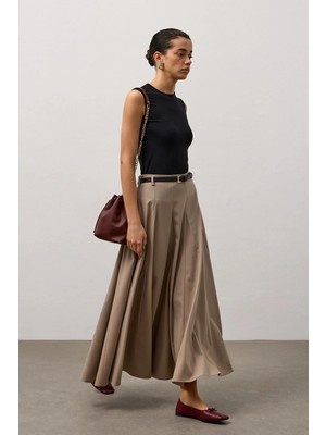 Molene Vizon Kemerli Dilim Etek