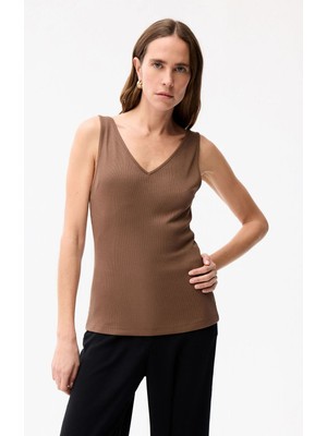 Adl V Yaka Bluz Kahve 11546560000