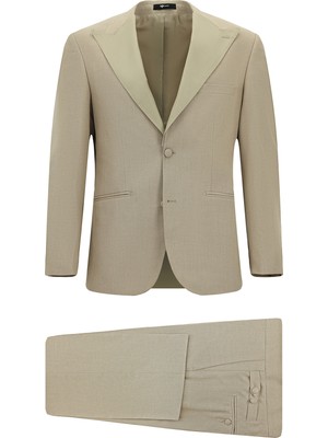 Kiğılı 4 Drop Relaxed Fit Rahat Kesim Sivri Yaka Smokin & Damatlık