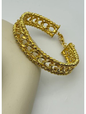 Biju Yılmaz Hint Model 22 Ayar Altın Kaplama Bileklik - 25-22KB33