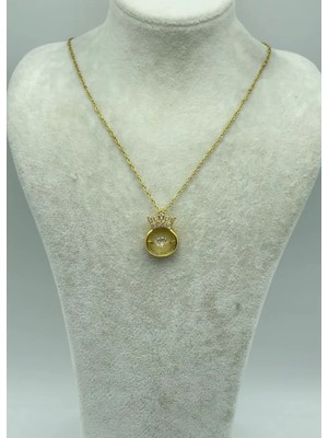 Biju Yılmaz Çelik Gold Kral Kolye - 25-CTR146