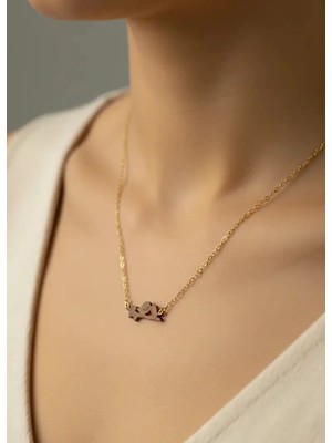 Biju Yılmaz Çelik Gold Ikili Serçe Kolye - 25-CLKK173