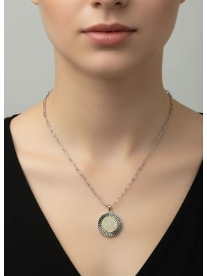 Biju Yılmaz Çelik Mix Yonca Kolye - 25-CLKK132