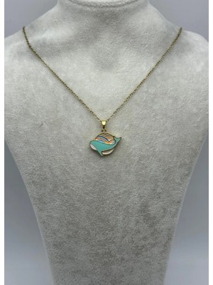 Biju Yılmaz Çelik Gold Yunus Kolye - 25-CTR290