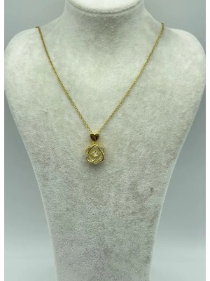 Biju Yılmaz Çelik Gold Kalpli Kolye - 25-CTR133