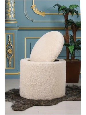 Dulgera Peluş Sandıklı Large Çok Amaçlı Puf