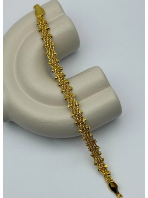 Biju Yılmaz 22K Altın Kaplama Hasır Örme Bileklik - 25-22K60