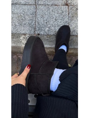 Akça Shoes Siyah Kürklü Bot