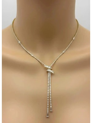 Biju Yılmaz Vip Gold Tasarım Su Yolu Kolye - 25-VIPK26