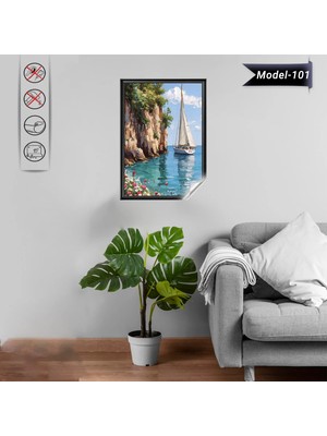 Akıllı Kağıt Statik Tutunma Özellikli Tablo - Poster Manzara (MODEL-101)
