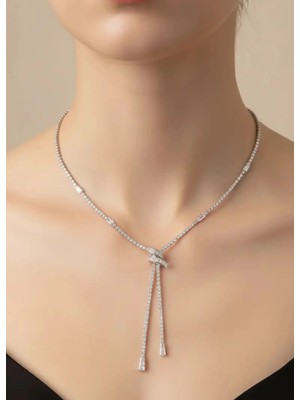 Biju Yılmaz Vip Silver Tasarım Su Yolu Kolye - 25-VIPK30