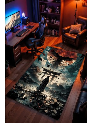 Charmbi Son Yürüyüş Halı – Kaymaz Taban Kadife Dokulu Makinede Yıkanabilir Gamer Genç Odası Halısı