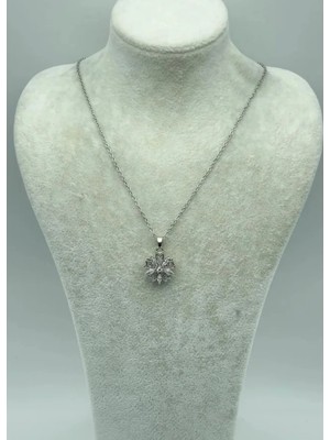 Biju Yılmaz Çelik Silver Dönen Kolye - 25-CTR68