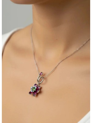 Biju Yılmaz Çelik Silver Pembe Lydllia Kolye - 25-CLKK254