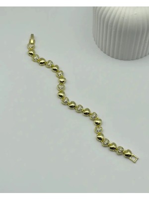 Biju Yılmaz Xuping Ymz Gold Kalpli Bileklik - 25-YMZB51