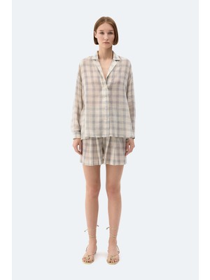 İkikız Gri Ekose Gömlek