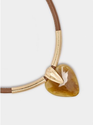 Parfois Kalp Charm'lı Kordon Kolye