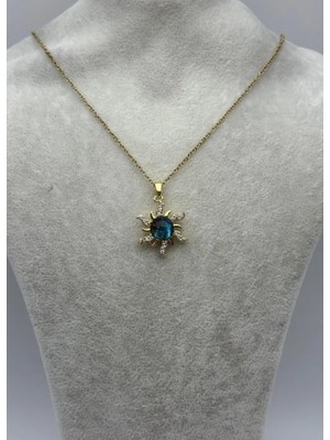 Biju Yılmaz Çelik Gold Taşlı Çıtır Kolye - 25-CTR299