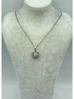 Biju Yılmaz Çelik Silver Dönen Kolye - 25-CTR122