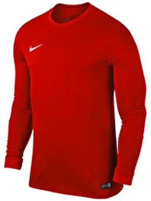 Nike Çocuk Futbol Tişört Ls Yth Park Vi Jsy 725970-657 Kollu Kırmızı Regular Fit Cepsiz Düz Desenli
