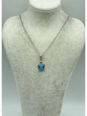 Biju Yılmaz Çelik Silver Kaplumbağa Kolye - 25-CTR246