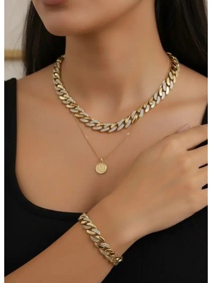 Biju Yılmaz Xuping Gold Taşlı Gurmet Set - 25-XPS11