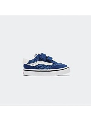 Vans Brooklyn Ls V Kadın Ayakkabı Mavi Tekstil Düz Taban Günlük Kullanım İçin Tasarlandı