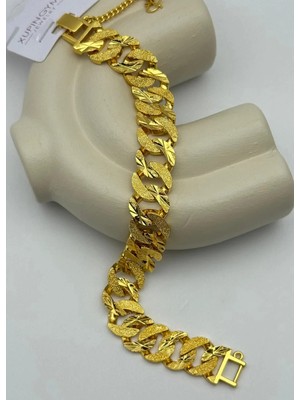 Biju Yılmaz 22K Altın Kaplama Simli Samanyolu Bileklik - 25-22K67