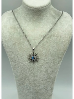 Biju Yılmaz Çelik Silver Güneş Kolye - 25-CTR27