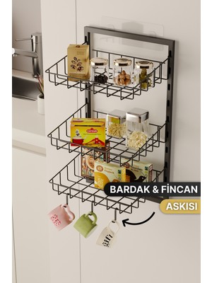 Bino Mutfak Rafı Sepet Çok Amaçlı Dolap Raf Stand Duvar Rafı Organizer Düzenleyici