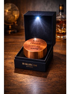 Değerli Maden Saf Bakır Özel Kutulu %99,9 1000GR