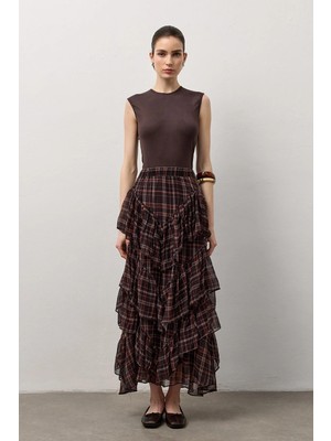 Molene Kahverengi Kat Kat Etek