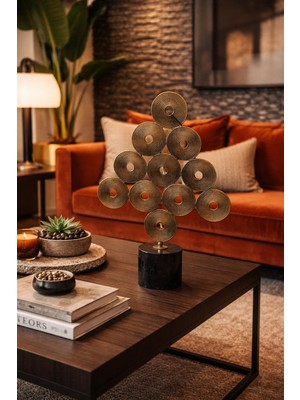 Anafor Pirinç-Mermer Kaideli Dekoratif Obje