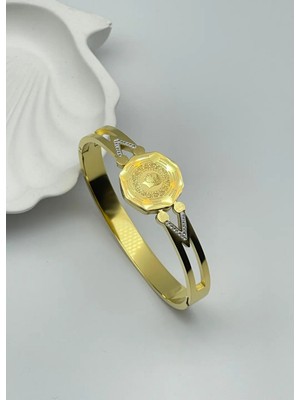 Biju Yılmaz Çelik Gold Çeyrekli Kelepçe - 25-KLP68