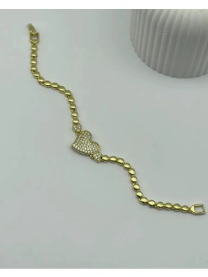 Biju Yılmaz Xuping Ymz Gold Kalpli Bileklik 25-YMZB54