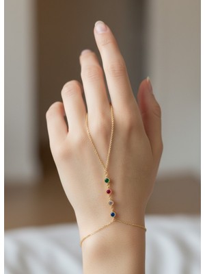 Biju Yılmaz Vip Gold Gökkuşağı Işıltı Taşlı Şahmeran - 26SHM76