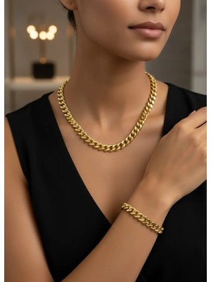 Biju Yılmaz Xuping Gold Bileklik Kolye Set - 26XPS04