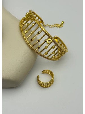 Biju Yılmaz Hint Model 22 Ayar Altın Kaplama Bileklik - 25-22KB37