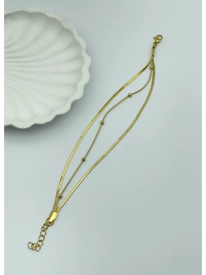 Biju Yılmaz Çelik Gold 3'lü Bileklik - 25-BLK37