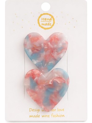 New Obsessions Kaplumbağa Sırtı Kalp Pens Toka -2 Adet