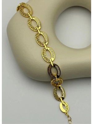 Biju Yılmaz 22K Altın Kaplama Halka Bileklik - 25-22K104