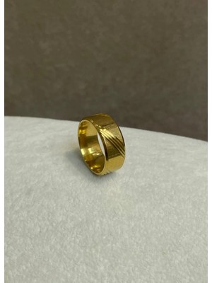 Biju Yılmaz Çelik Gold 6'lı Yüzük - 25YZK13