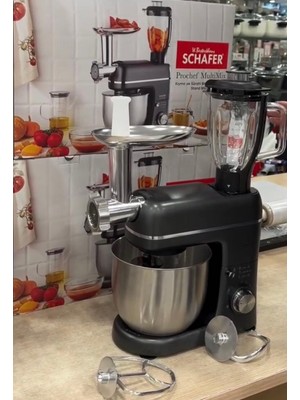 Schafer Prochef Multimix Hamur  & Kıyma ve Sürahi Blender Aparatı Stand Mikser