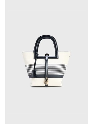 Adl Çizgi Detaylı Çanta Siyah 12144714001